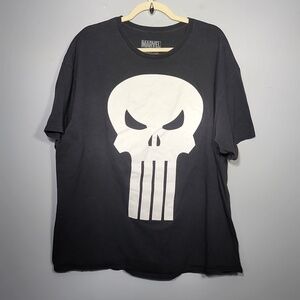 Marvel Punisher Black Logo Character T-Shirt